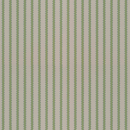 With inspiration from hand tacked textiles the ’stitches’ gives an edge to the stripes in this wallpaper design.