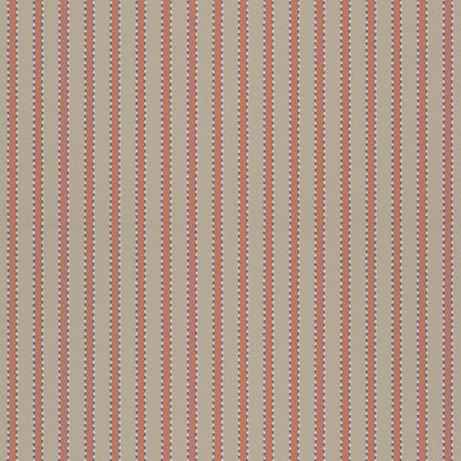 With inspiration from hand tacked textiles the ’stitches’ gives an edge to the stripes in this wallpaper design.