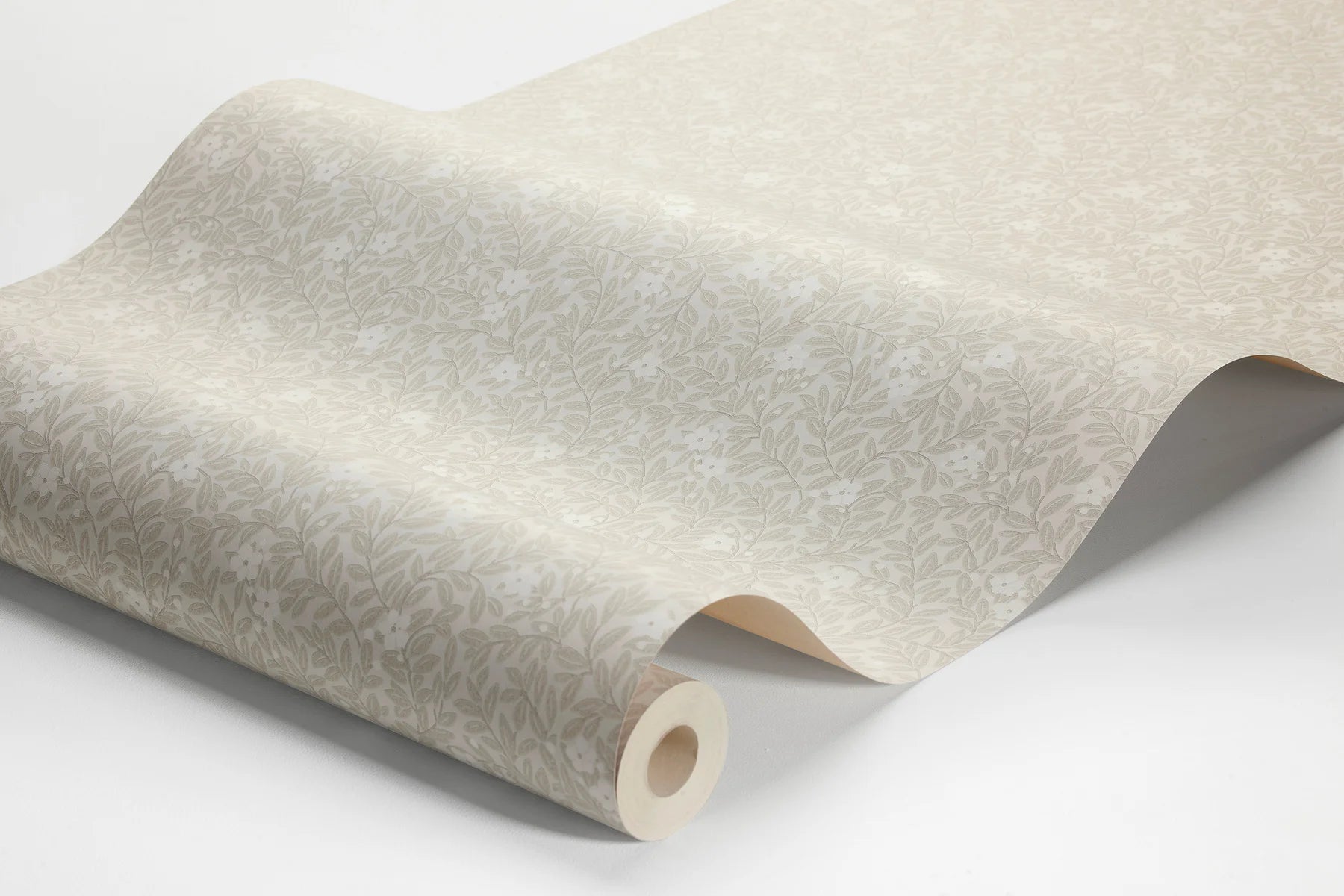 Embrace the understated beauty of our Myrten wallpaper in a beautiful beige color scheme