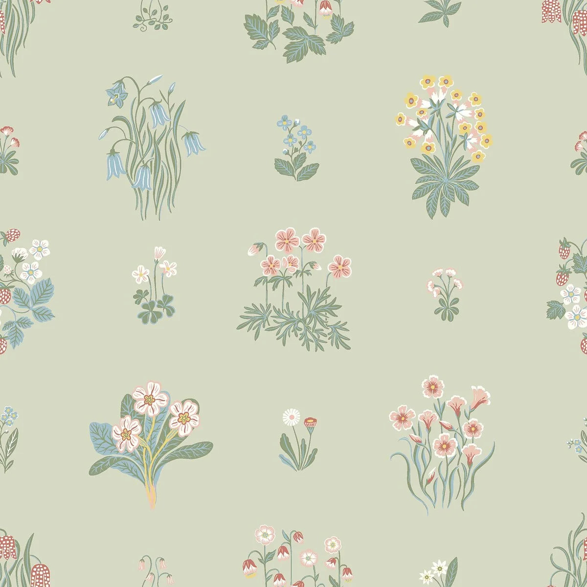 This elegant wallpaper, designed by Noomi Spange, serves as a beautiful backdrop for bedrooms, dining rooms, kitchens.