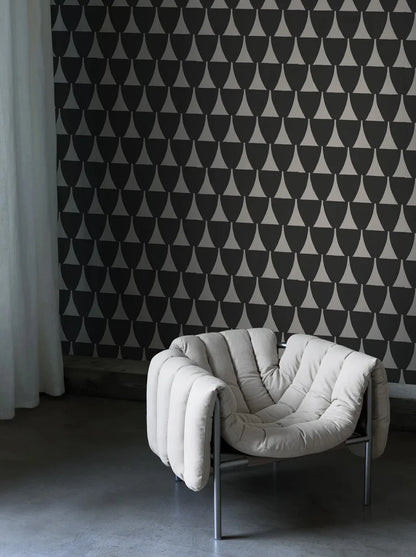 This wallpaper has a textile structured look and gives every home a quirky yet sophisticated vibe.