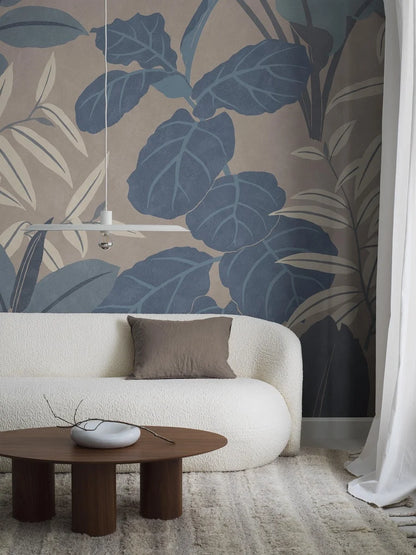 Grand Leaves is a large-patterned, graphic wallpaper that transforms your room into a jungle.