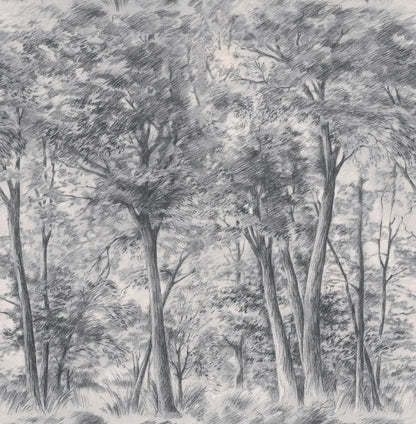 The Sketch of Trees wallpaper transforms your room into a snapshot of a vibrant forest, captured in the midst of a breeze. 