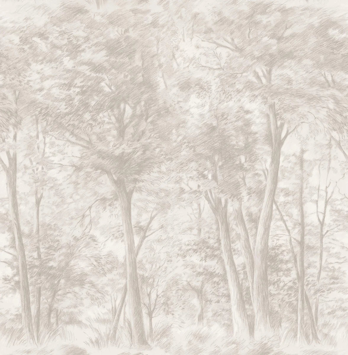 On the Sketch of Trees wallpaper, you see a tranquil forest depicted at the very moment the wind swept through the treetops.