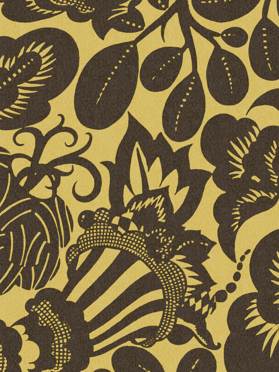 Designed in around 1914, this Semiramis wallpaper is the work of celebrated designer Dagobert Peche.