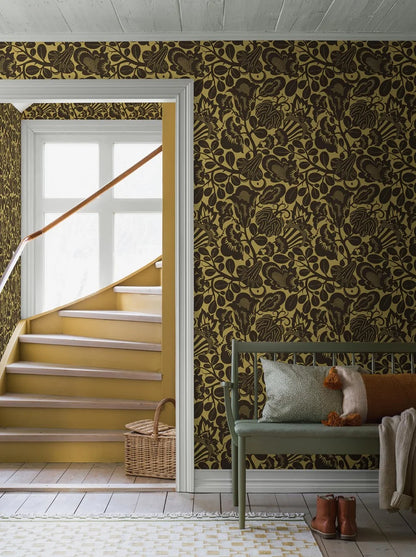 Designed in around 1914, this Semiramis wallpaper is the work of celebrated designer Dagobert Peche.