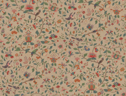 Hedda wallpaper has an exquisitely detailed older hand-painted original, which, with its multifaceted colors, can match many different interiors. 