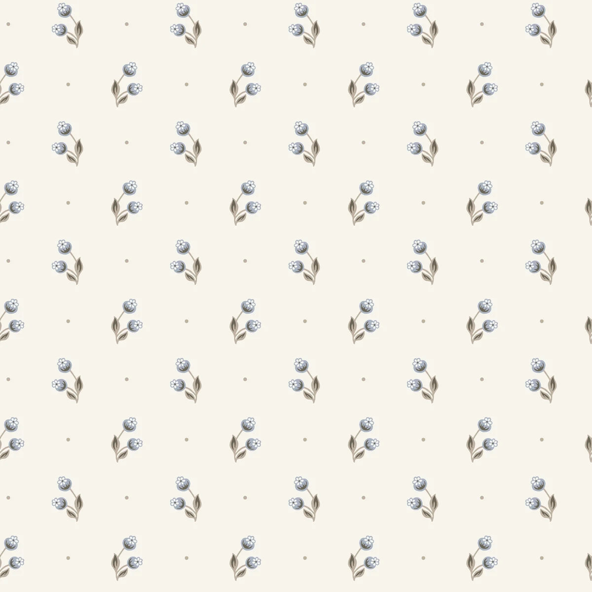 In the wallpaper Siv, we took a closer look at the berries on the hawthorn trees. The small clusters create a friendly, decorative impression, beautifully matching more patterned designs. In the color scheme